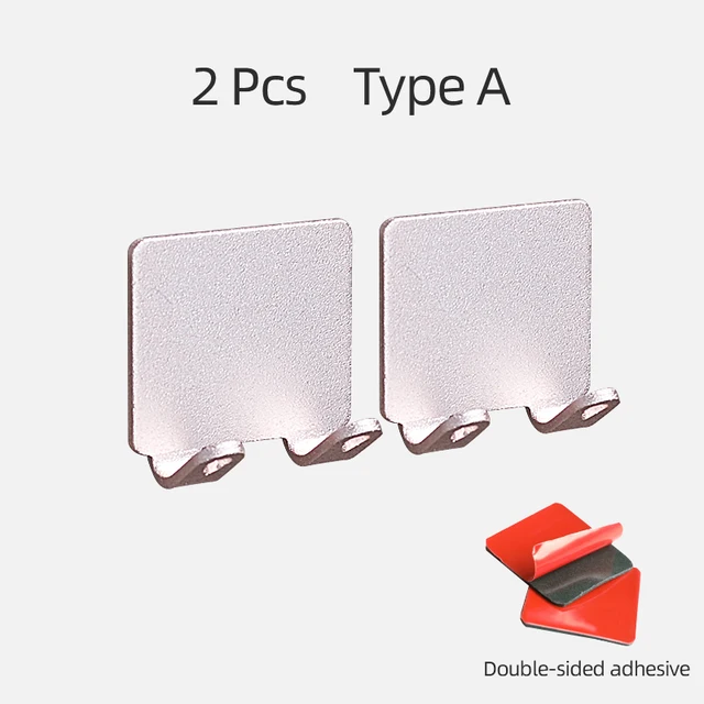 2 Pcs Punch Free Razor Holder Storage Hook Wall Men Shaving Shaver Shelf Bathroom Razor Rack Wall Bathroom Accessories 2 Pcs Rose Gold