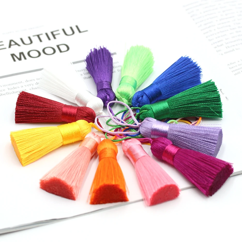 5CM mini silk fringed tassel jewelry DIY pendant jewelry accessories curtain clothing home decoration tassel sewing accessories