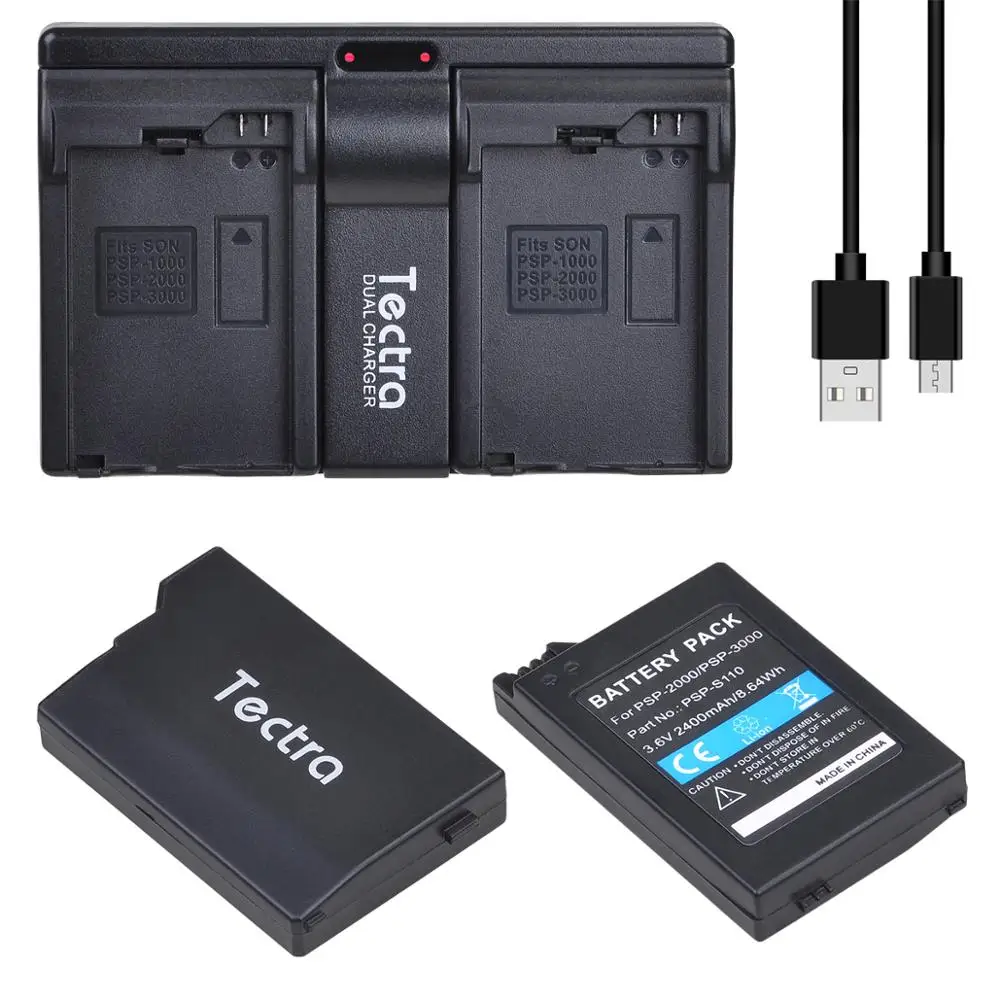2400mah 3.6v 2pcs Psp2000 Psp3000 Psp S110 Game Console Battery For