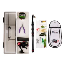 Катушка для удочки комбинированный полный комплект спиннинговая Рыболовная катушка полюс рыболовная леска приманки Крючки Плоскогубцы комбинированные снасти набор с коробкой