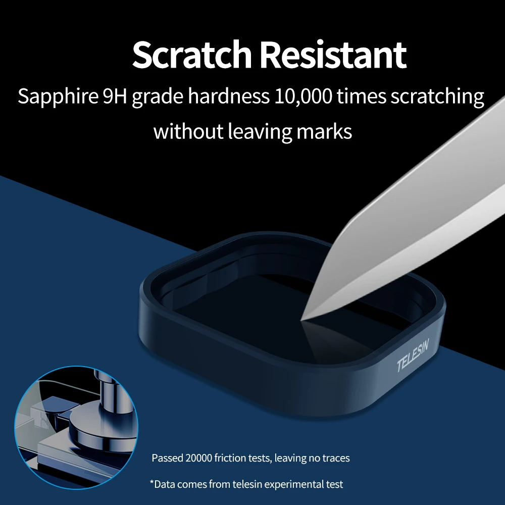 TELESIN 4 Packs ND8 ND16 ND32 CPL Lens Filter Set for Gopro Hero 10 9 Black Action Camera Accessories ND CPL Alloy Frame Lens