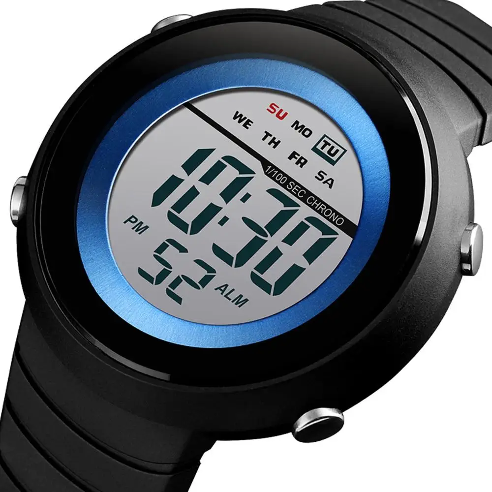 

Mens Smart Sports Watches Led Digital Watch Waterproof 5Bar Multifunctional Outdoor Wristwatch With Alarm Chronograph