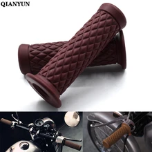 Универсальный мотоцикл 7/" 22 мм винтажный резиновый руль для мотоцикла для Kawasaki ZX-6 W800 SE NINJA 650R VERSYS ZZR600 ZX9R