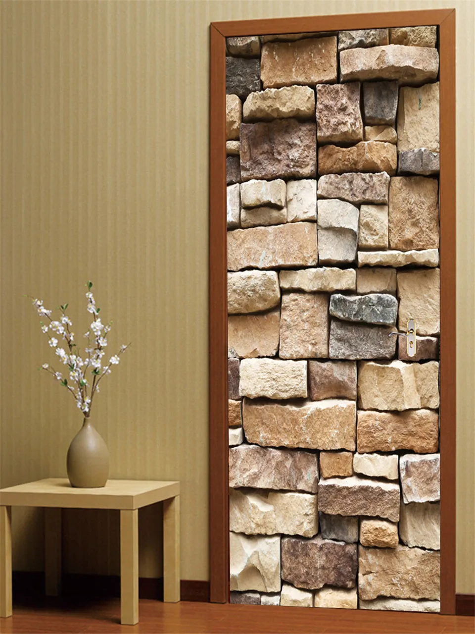 Наклейки на двери Rock stairs самоклеящиеся обои для дверей с изображением железной башни для гостиной спальни обновленная керамическая плитка виниловая роспись