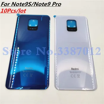 

10Pcs For Xiaomi Redmi note 9s Battery Cover note 9s Back Glass Panel Rear Housing For Xiaomi Redmi note 9 Pro Battery Cover