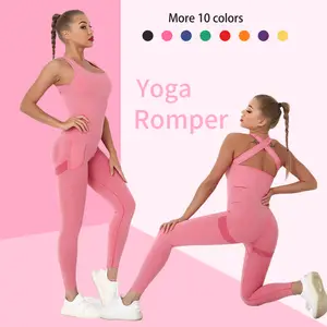 Yoga Basic Conjunto De Roupas Esportivas Femininas Na Cor Sólida