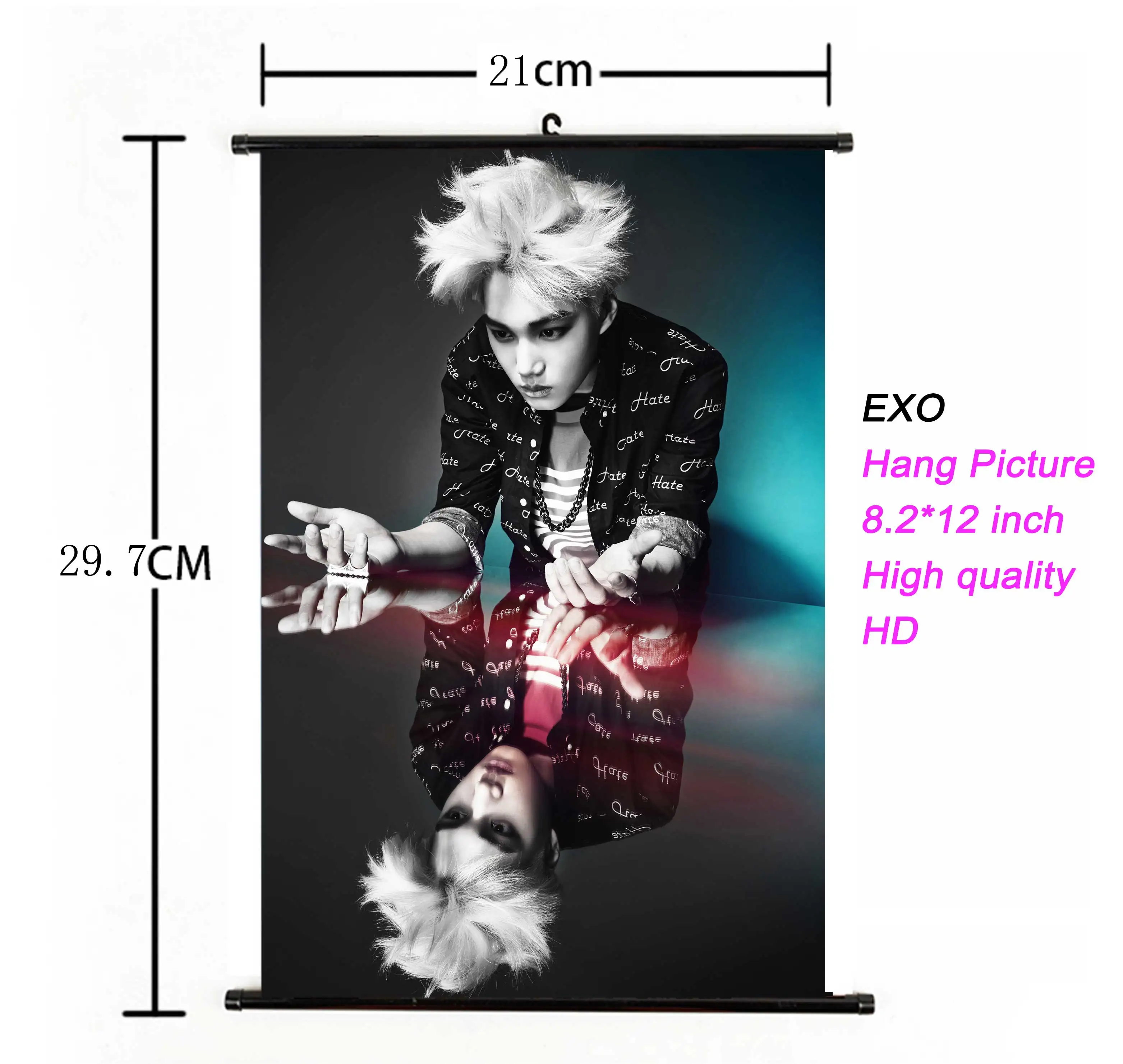 Kpop EXO висячий плакат для поклонников коллекции подарков ткань 21*30 см Высокое качество k-pop EXO альбом висячая картина фото плакат