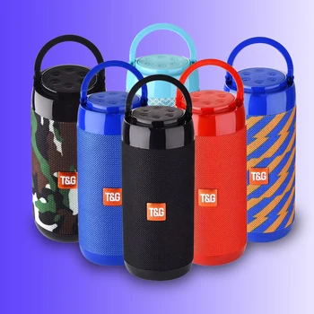 

Bluetooth Speaker Portable Outdoor Loudspeaker Wireless Column With FM Radio Waterproof Subwoofer &Phone Holder With FM Radio