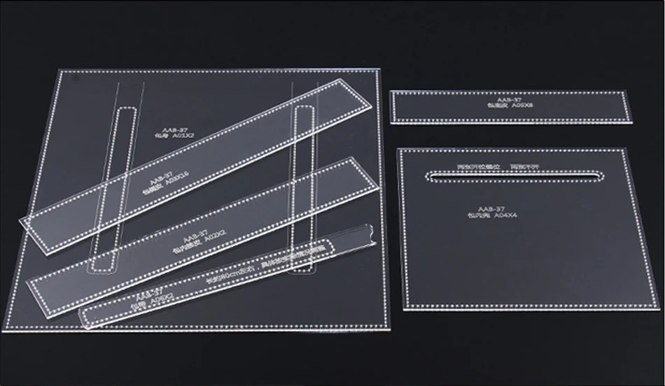 Acrylic template 1 Набор ручной работы дамская сумочка кошелек Шаблон Акриловый Прозрачный шаблон Сделай Сам кожевенное ремесло акриловый шаблон - Цвет: Acrylic template