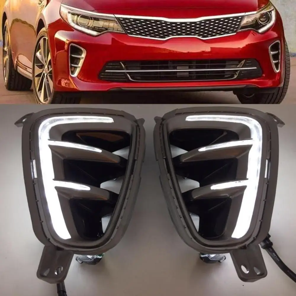Car High quality LED Daytime Running Light For Kia Optima K5 2016 2017 Front Bumper Fog | Автомобили и мотоциклы