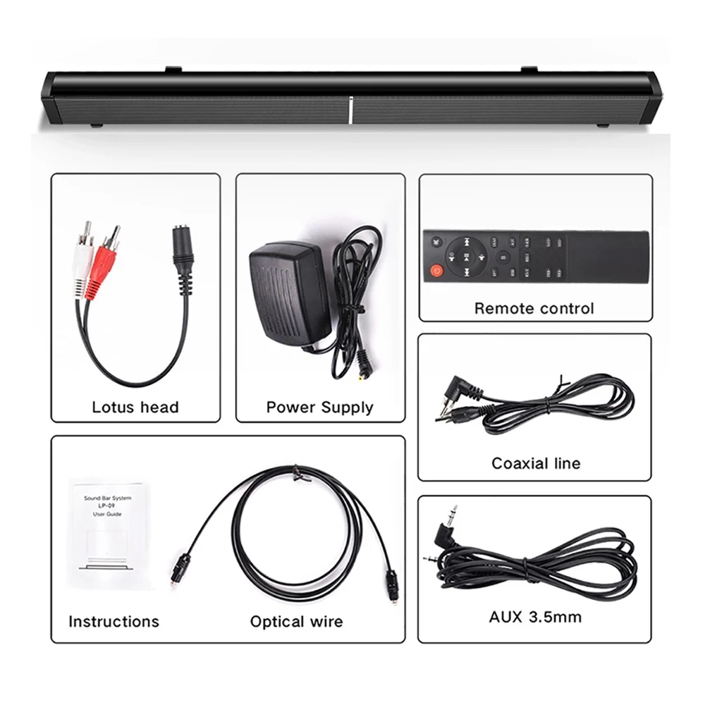 40W Soundbar Speakers  wireless bluetooth sound