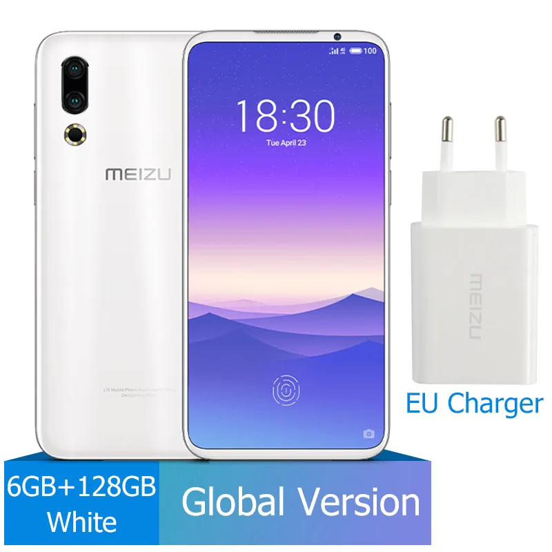 Глобальная версия Meizu 16 s, 6 ГБ, 8 ГБ, 128 ГБ, 16 s, Смартфон Snapdragon 855, 6,15 дюймов, 48 МП, двойная камера AI, фронтальная, 20 МП, 3600 мАч, NFC - Цвет: 6GB 128GB White