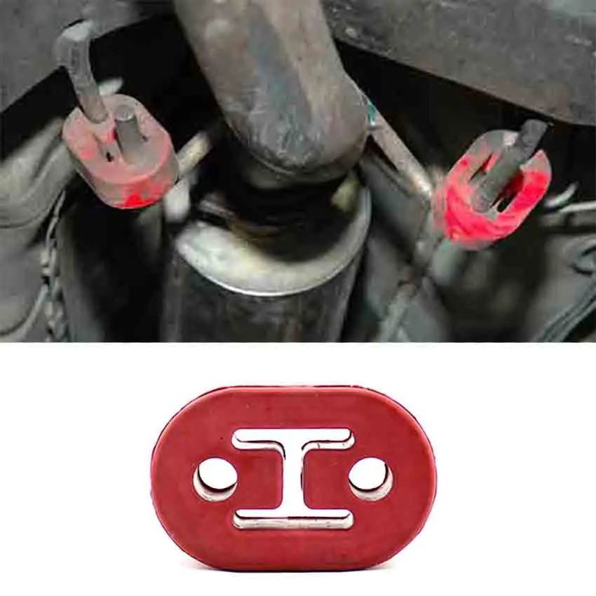 

Universal Car Exhaust Pipe Tip Mount Hanger Rubber Bracket 2 Holes Replacement