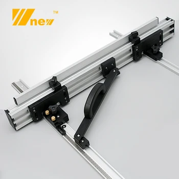 

Woodworking Flip Saw Table Fence W/ Brackets System Tools Set Aluminum Alloy Fence for Circular Saw and DIY