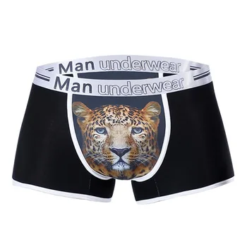 

Men's High Quality Underwear Mens Lingerie Fashion 3D Printed Animal Tiger Pouch Boxer Modal Cueca Masculina Sexy Underpants