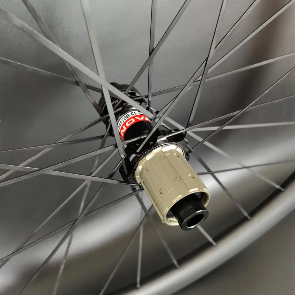 700C Road disc brake carbon wheels front 38mm rear 50mm depth 25mm width clincher/tubular carbon wheelset with 3k matte finish