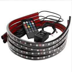 Bande lumineuse LED fluo pour l'intérieur de la voiture, éclairage d'ambiance dynamique, luminaire décoratif pour l'atmosphère de la voiture 