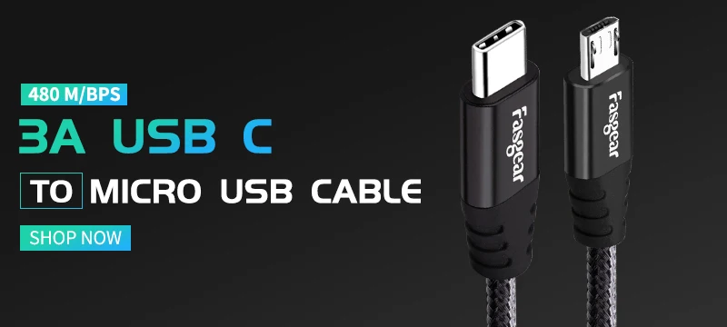 usb to hdmi cable Fasgear Micro B USB C 3.0 Cable 5Gbps Fast Data Sync Cord For Samsung External Hard Drive Macbook WD Toshiba USB 3.0 Cables hdmi converter