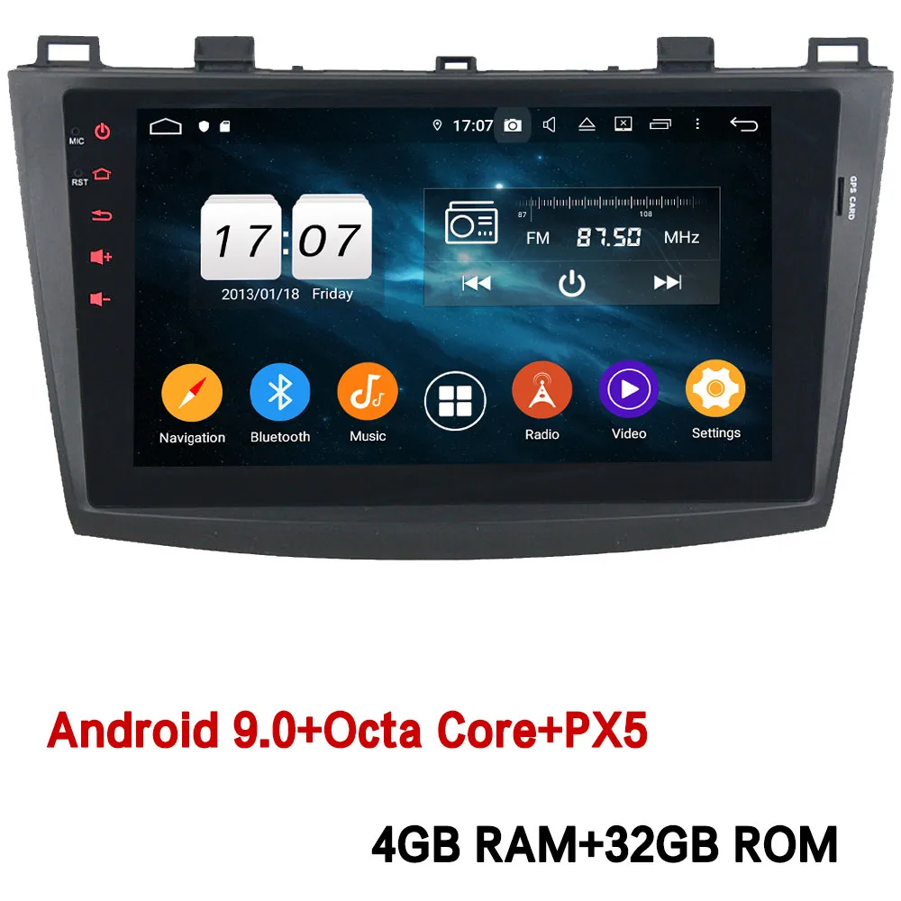 4GB RAM x 32GB ROM Klyde " ips 4G wifi Android 9,0 Восьмиядерный 4 Гб ОЗУ 64 Гб ПЗУ DSP BT автомобильный DVD мультимедийный плеер радио для Mazda 3 Axela 2010-2013 - Цвет: 4GB RAM x 32GB ROM