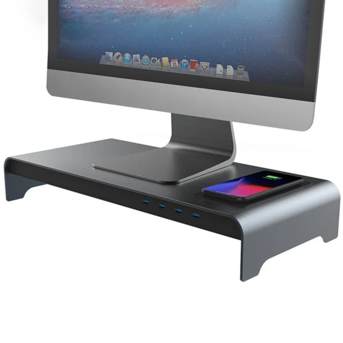 Умная подставка из алюминиевого сплава для ноутбука с 4 портами USB 3,0 HYD88