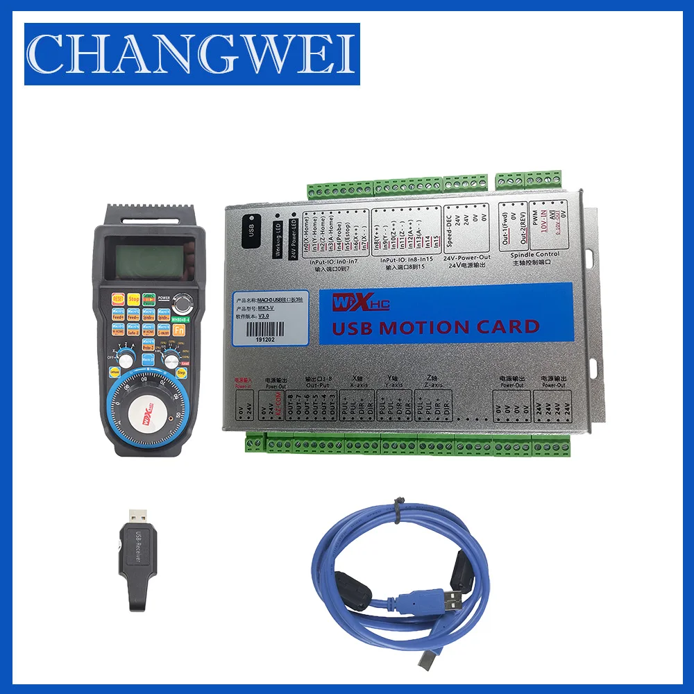 

Контроллер ЧПУ Mach3/4 с USB-кабелем, центральный контроллер синтеза + беспроводной цифровой дисплей, ручной колесо, лазерное пламя, машина для плазменной резки