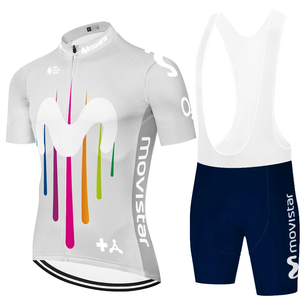 2020 профессиональная команда Movistar Велоспорт Джерси Мужская ropa ciclismo hombre jersey Летняя