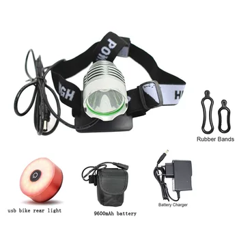 

Wasafire 1800lm XM-L T6 LED Bicycle Light 18650 Battery Bicycle Flashlight Cycling Front Headlight with Safety Rear Back Lamp