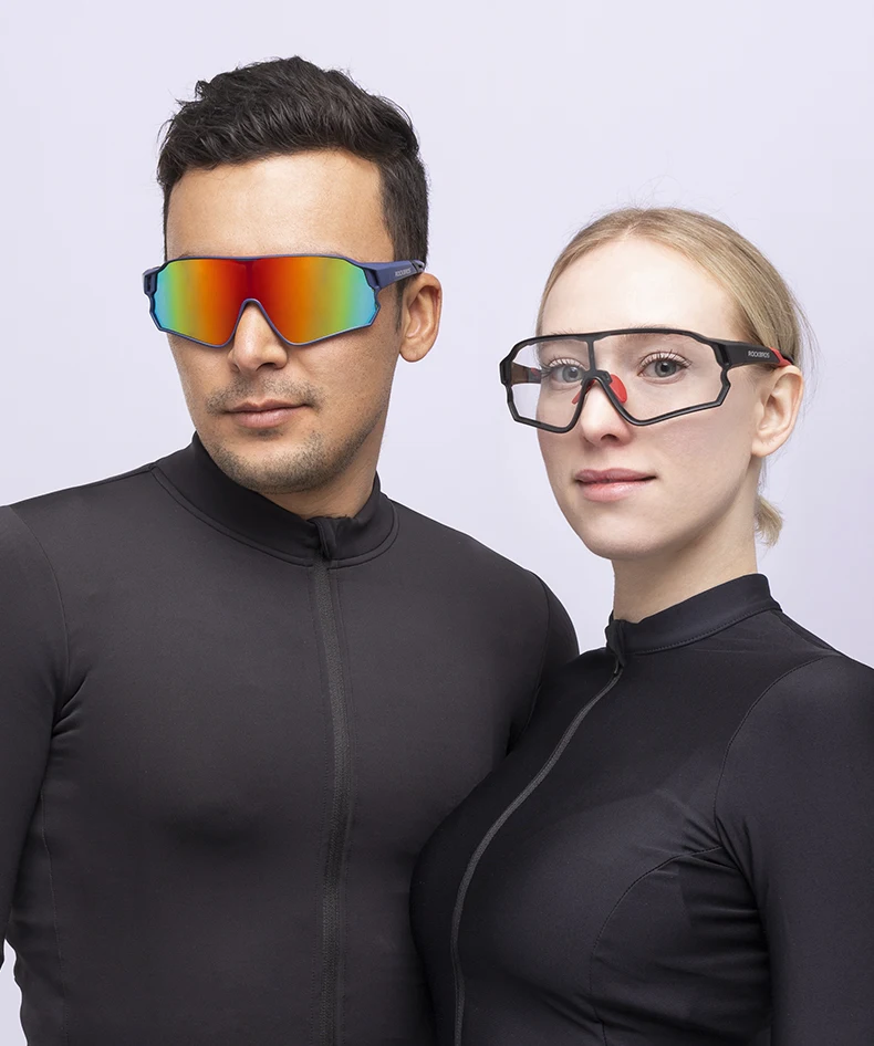 ROCKBROS Cycling Photochromic Sunglasses Polarized Lens Sports Goggles 
