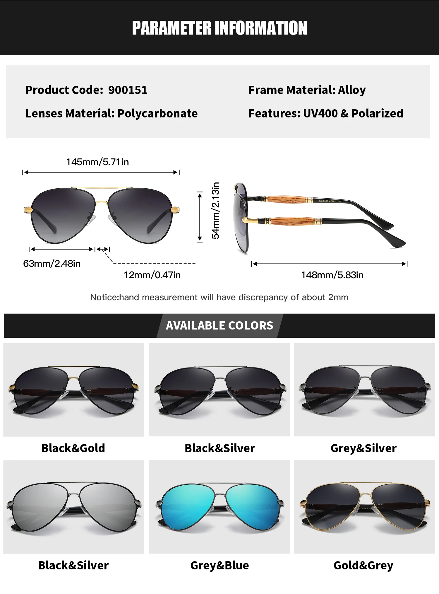 RoyalHot Men Women Polarized Sunglasses Oval Aloy&Wood Frame Sun Glasses Driving Glasses Shades Oculos masculino Male 900151