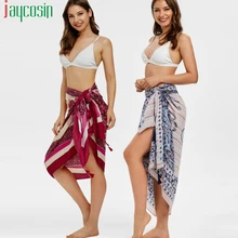 Женская Длинная пляжная юбка с высокой талией, свободная Женская юбка с принтом, Повседневная дышащая женская юбка размера плюс для вечеринки