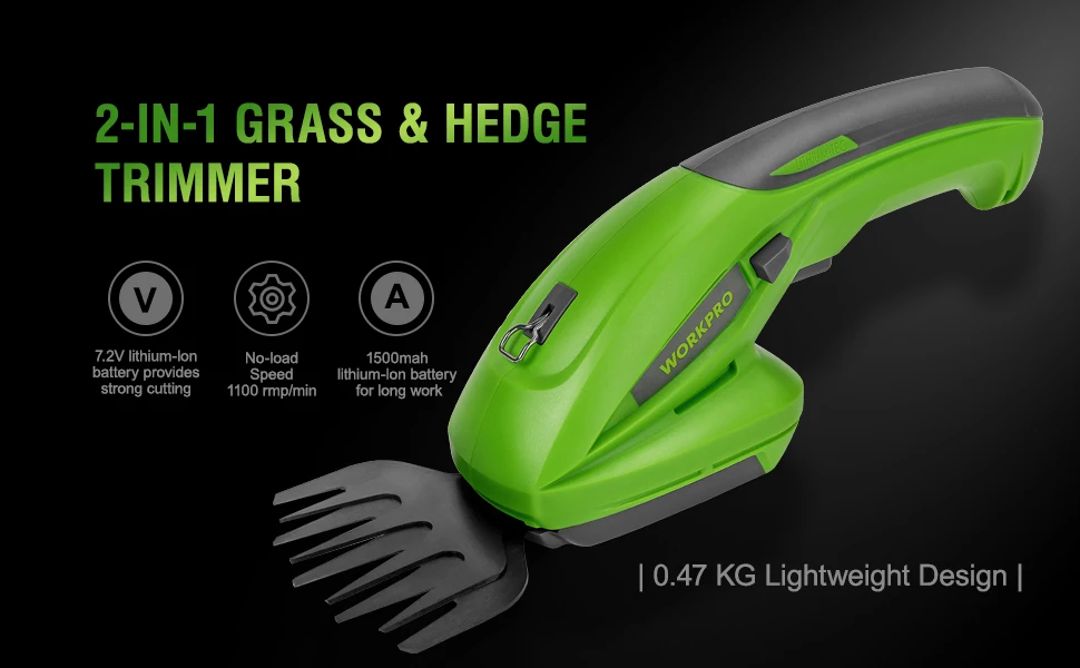 WORKPRO 7.2V Electric Trimmer 2 in 1 Lithium-ion Cordless Garden Tools Hedge Trimmer Rechargeable Hedge Trimmers for Grass WORKPRO 7.2V Electric Trimmer 2 in 1 Lithium-ion Cordless Garden Tools Hedge Trimmer Rechargeable Hedge Trimmers for Grass