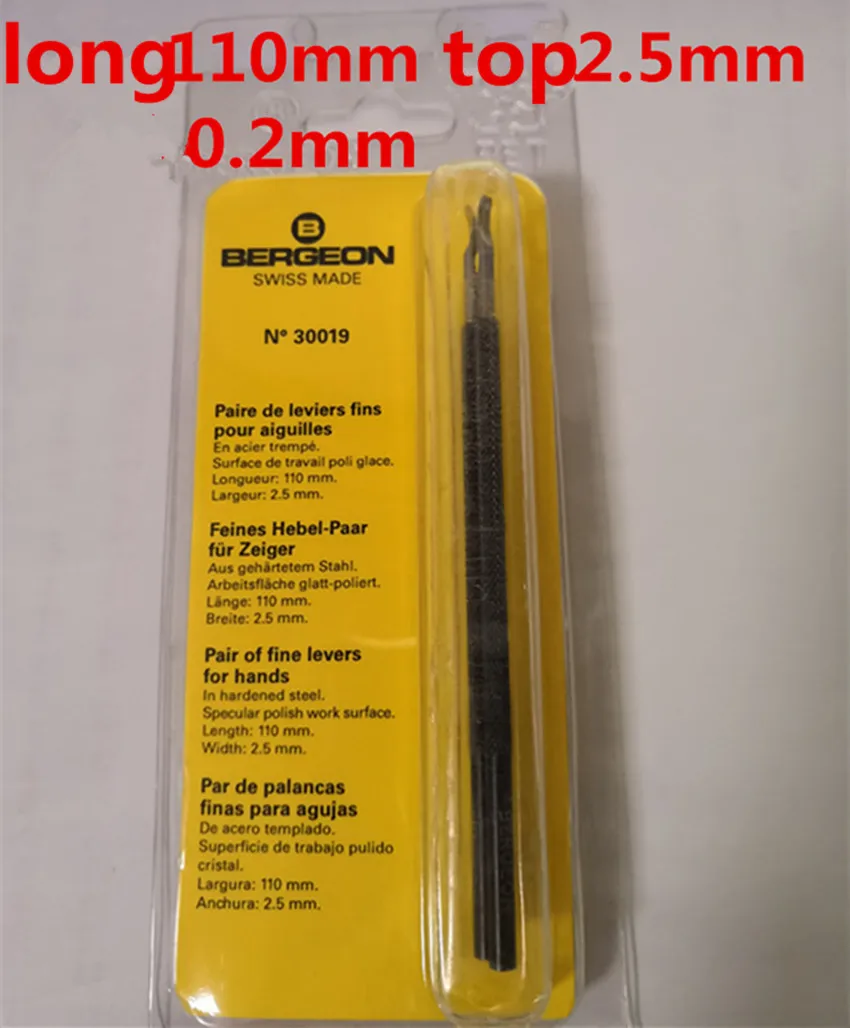 bergeon 30019 pair of fine hands levers in hardened steel par de palanquitas finas para agujas De acero templado watch tools