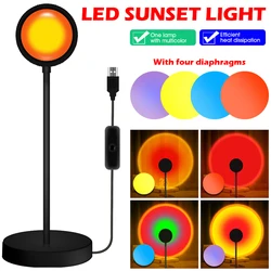 Projecteur LED arc en ciel avec Rotation de 360 degrés, Rechargeable par USB, pour Photo et vidéo, décor de maison 