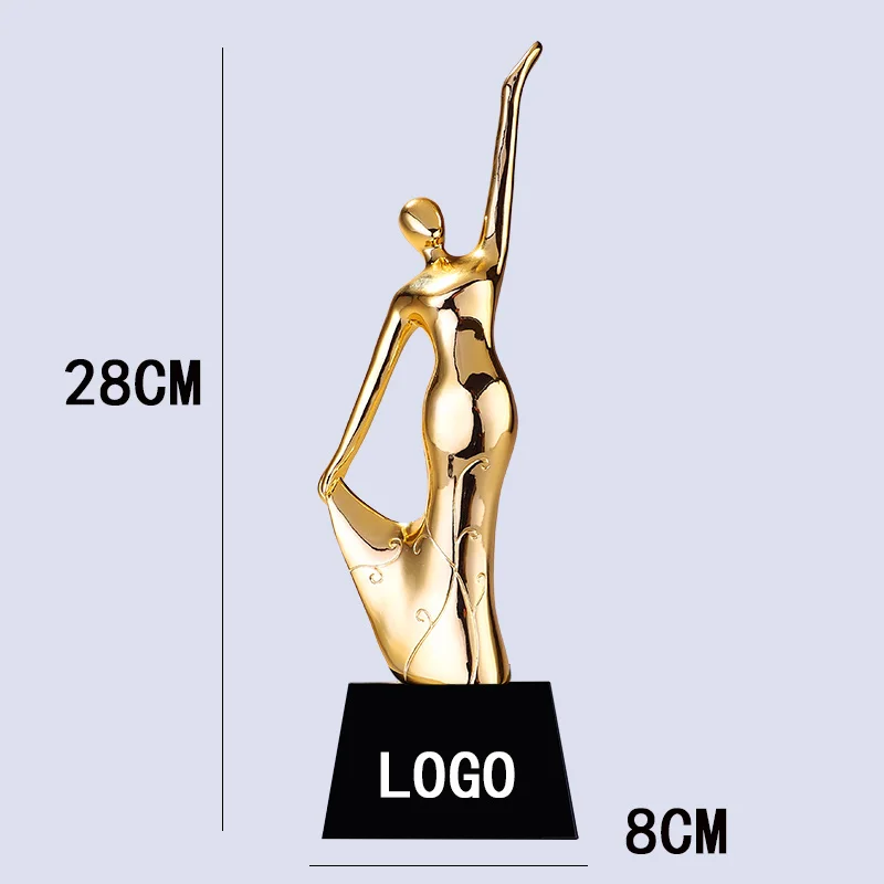 

Custom Light Song Man Dance Gilded Trophy Dance Creative Trophy Professional Custom Corporate Event Awarding Trophy