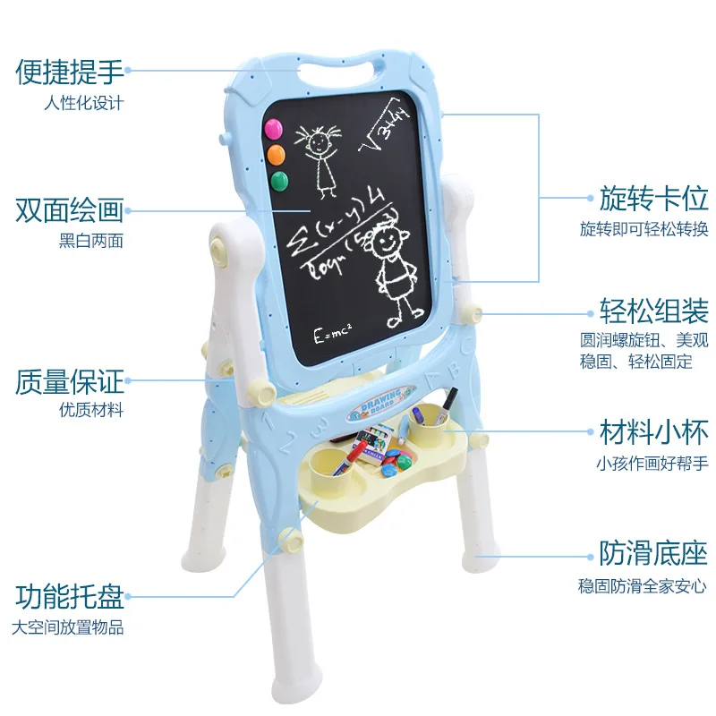 

Pregnant with Music CHILDREN'S Drawing Board Braced Double-side Blackboard Magnetic White-board Easel GIRL'S And BOY'S Writing B