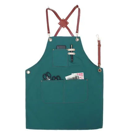 Coffee tea shop apron florist hairdresser Japanese style restaurant bar canvas work clothes men and women apron - Цвет: 2