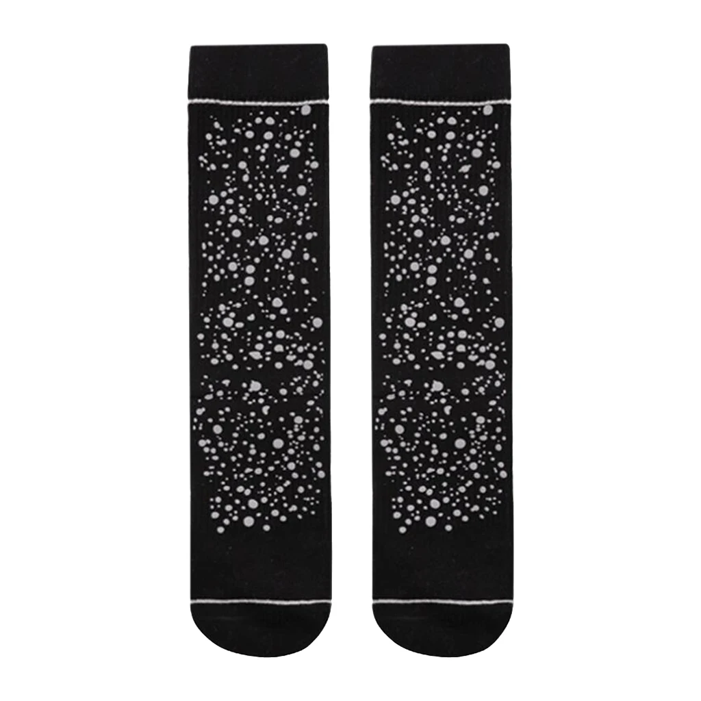 Women Mens Moisture Wicking Cotton Crew Socks Reflective Athletic Sports Work Boot Hiking Workout Training Socks