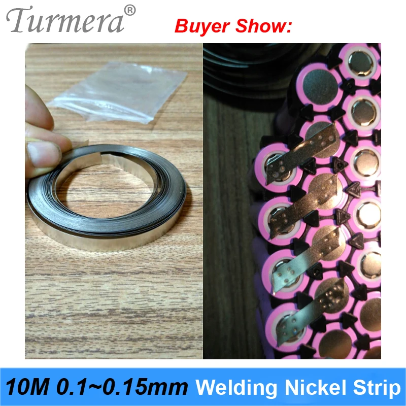 10m 0.1mm 0.12mm 0.15mm 18650 Li-ion Battery Nickel Sheet Plate Nickel Strip Connector spot welding machine Battery Pack welding Turmera 06