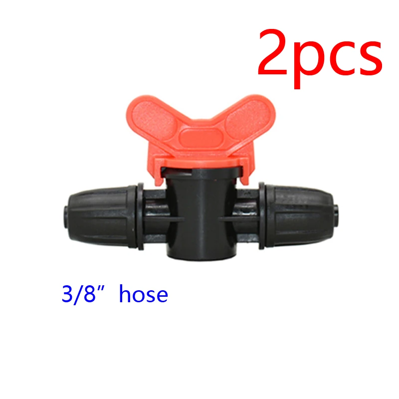 3/8" to 1/4" Hose Connector tee water splitter Elbow end plug repair 8/11 to 1/8" 4/7mm Barbed Reducing Cross connector 5pcs 