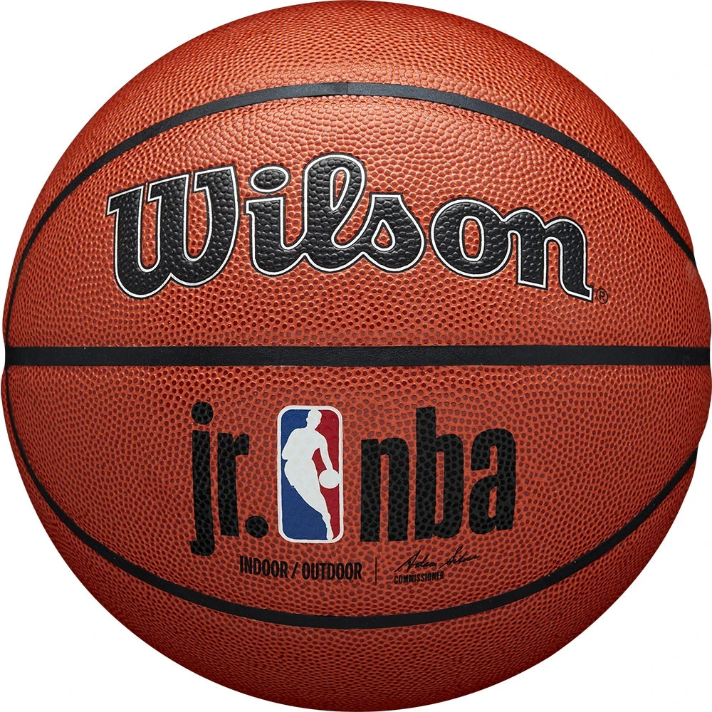 Мяч баскетбольный Wilson JR NBA AUTH Indoor Outdoor WTB9700XB06 р.6 коричневый | Спорт и развлечения