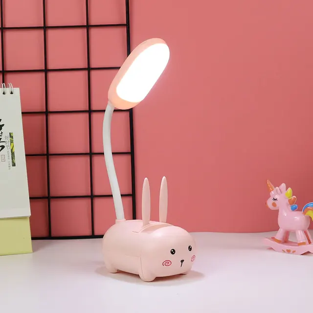 LED Desk Lamp USB Charging Bedside Table Lamp Living Room Badroom Decor Cute Bear Gifts for Children Style 9