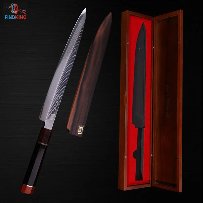 9/11" Sashimi Japanese Knife 67Layer SKD11 Damascus Steel Slicr Ham Filleting Salmon Kitchen