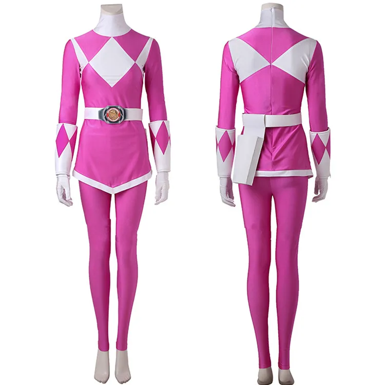 Costume De Cosplay Pour Adultes, Sur Mesure, Rose, Ranger, Zyuranger