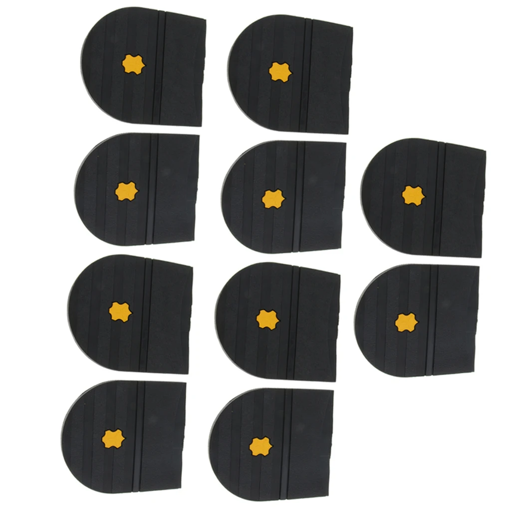 5 Pairs Black Rubber Glue On Soles Heels Pads DIY Shoe Repair Supply Unisex