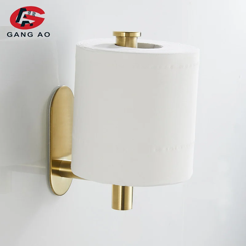 Gold Bathroom Hardware Set Paper Holder Towel Rack Robe Hook Towel Bar Stainless Steel Bathroom Accessories without nails toilet paper holder bathroom hardware set bathroom hardware accessories