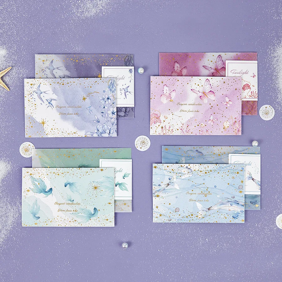 

Mohamm 1 Pcs Ukiyo Book Series Sea Star Christmas Greetings Message Card Student stationery