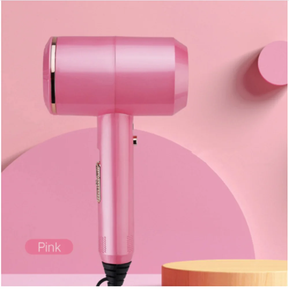 Pink 2000 Вт Электрический Фен трубка для курения в форме молотка фен Отрицательный лоник воздуха горячий/холодный переключатель сильный воздушный поток защита от перегрева - Цвет: Pink