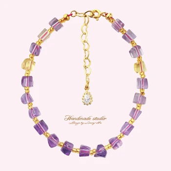 

CCijiNG Natural Pure substance Scottish Yellow Yrystal Bracelets Women Handmade Bracelets Fitness Tracker SL0001