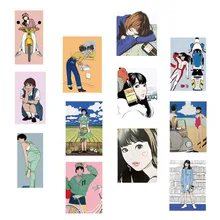 Japanese Vitality Girl Cartoon Cute Stickers 50 Pcs Waterproof Nostalgic Graffiti Suitcase Tablet PC Diy Decorative Sticker