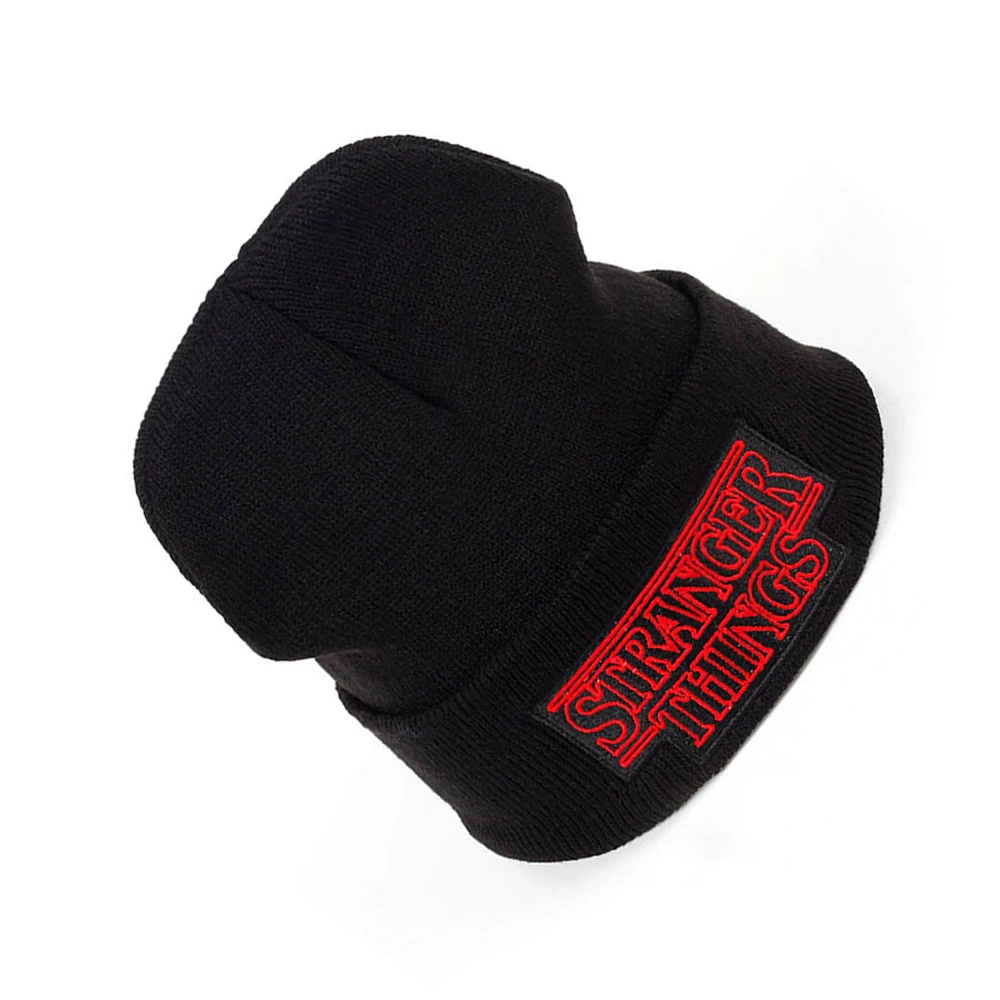 Горячая Распродажа Женская Мужская кепка в стиле хип-хоп унисекс с вышивкой, теплая вязаная шапка с черепами, зимние наушники с надписью, черная шапка